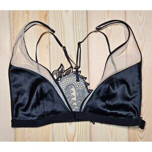 Victoria’s Secret Dragon Lace Plunge Bra XL Satin Bralette